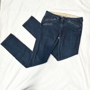 Rag & Bone skinny jeans blue denim zipper detail size 29
